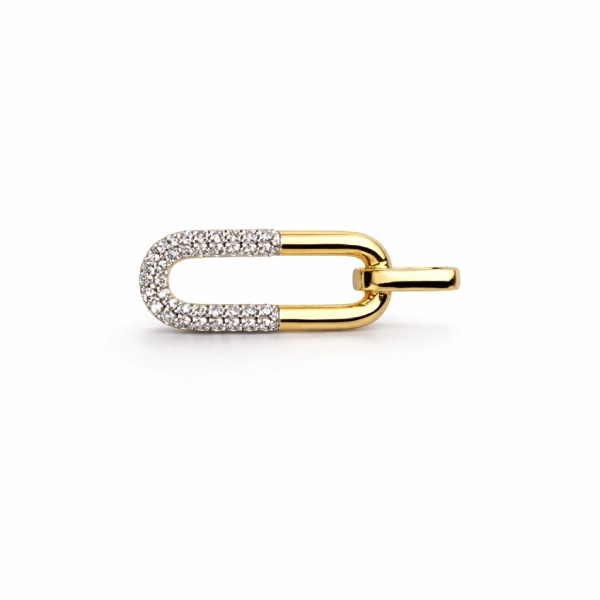 ISHQNAIN Women's Premium Gold Tone Finish Classic Crystal Tennis necklace, Romantic Infinite Sparkle
